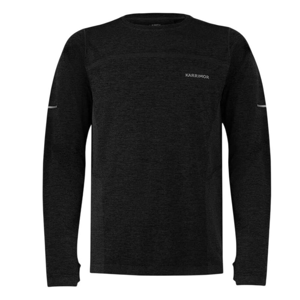 Karrimor Mens Xlite Long-Sleeved Running Top / Black Marl